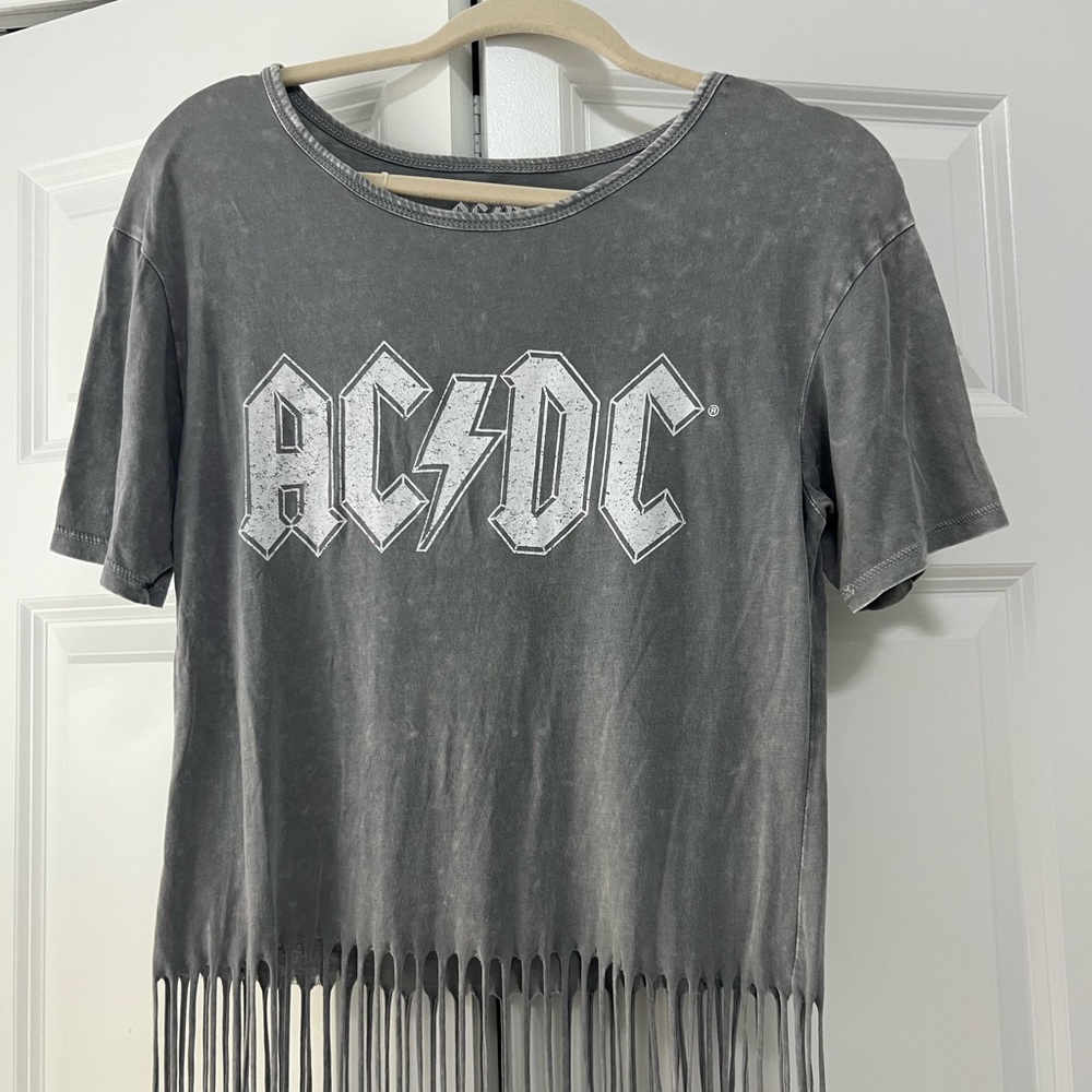 AC/DC Charcoal Tee with Logo